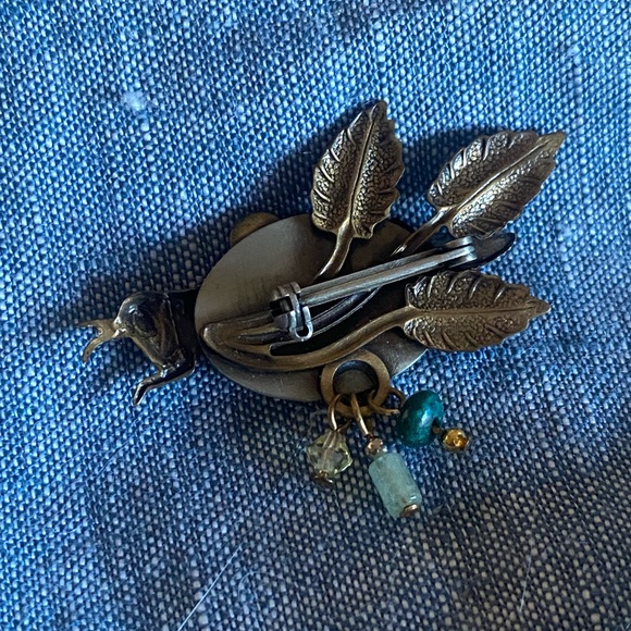 Vintage Artisan Grasshopper Brass Brooch - Picture 4 of 5